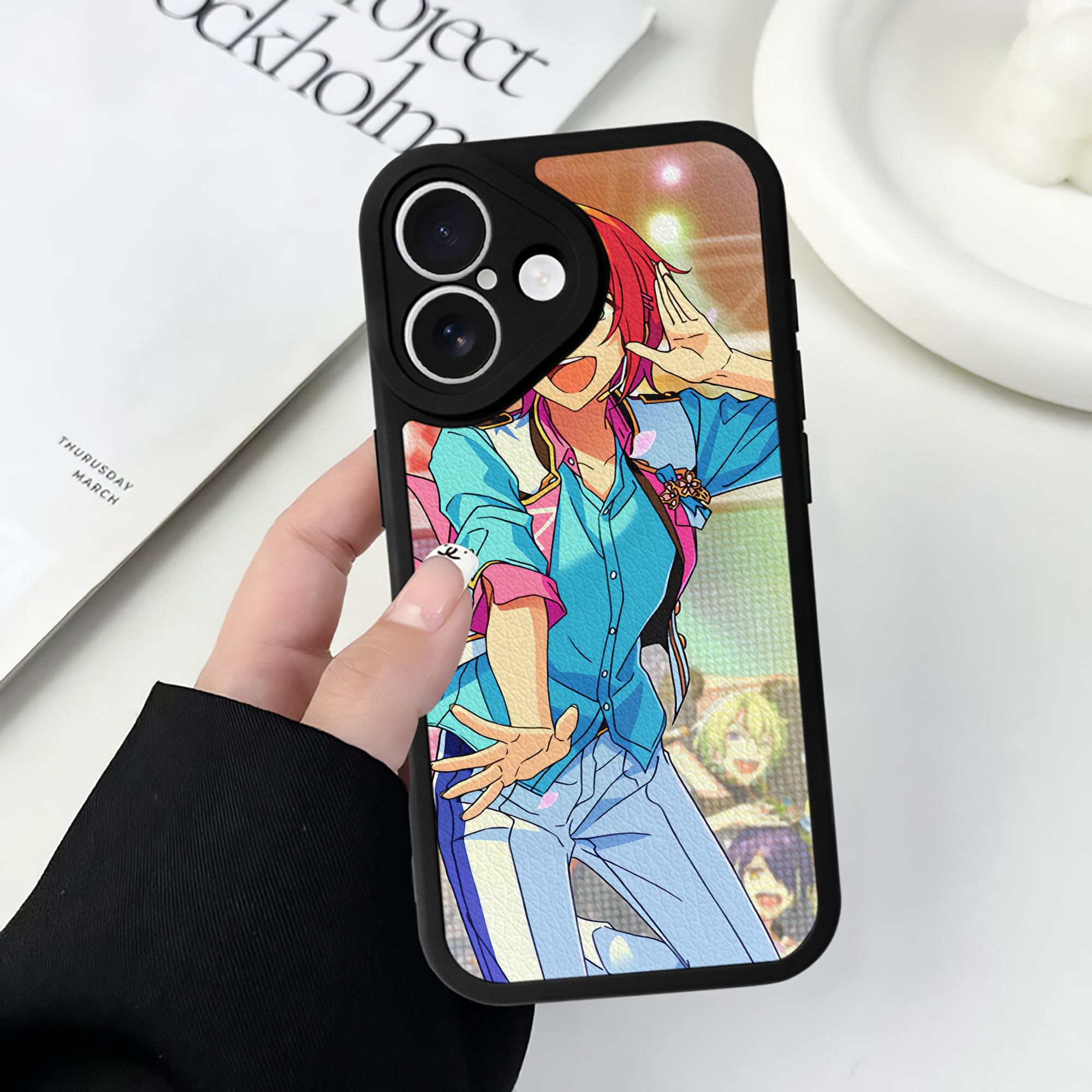 （画像用） あんさんぶるスターズ! Ensemble Stars 【iPhone 16シリーズ対応】シリコンスマホケース（レザー調） 材質：シリコン